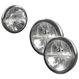 OEM Valeo Pair Of Cibie Oscar Led 7" Chrome Light For Cars 45306