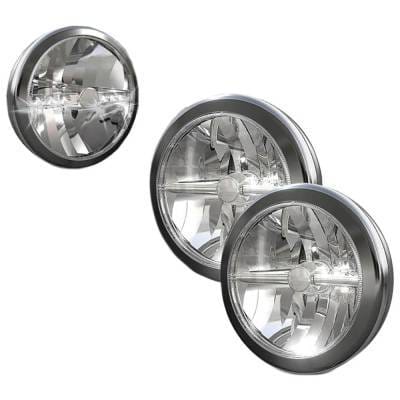 OEM Valeo Pair Of Cibie Oscar Led 7" Chrome Light For Cars 45306