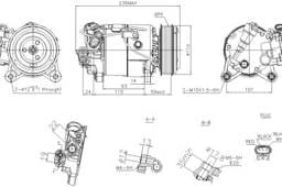 New A/C Compressor Compatible With Mini Cooper John Works By Part Numbers 891019 64526826879