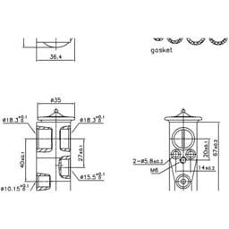 New A/C Expansion Valve Compatible With Scion Iq By Part Numbers 999444 8851568010 8851526070