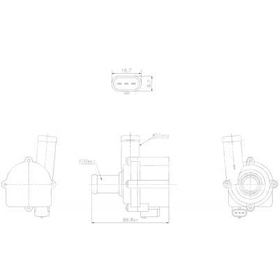 New Water Pump Compatible With Audi A4 Quattro By Part Numbers 832121 06H121601j 06H121601m