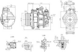 New A/C Compressor Compatible With Mercedes-Benz Gle400 4Matic By Part Numbers 890749 0008303202