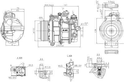 New A/C Compressor Compatible With Mercedes-Benz Gle400 4Matic By Part Numbers 890749 0008303202