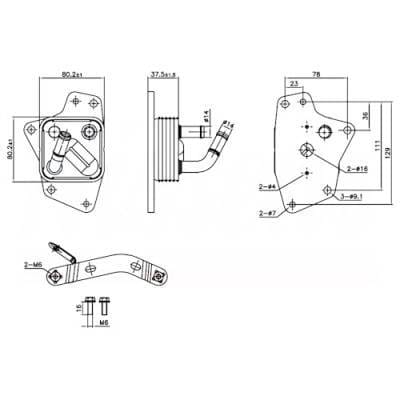 New Oil Cooler Compatible With Lexus Nx300 F Sport By Part Numbers 91444 1571036030 1571036031 thumbnail 3