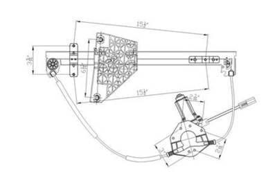 New Rear Left Window Regulator Fits 99-00 Jeep Grand Cherokee Ch1550108 55076469Ai 2552-6327L thumbnail 2
