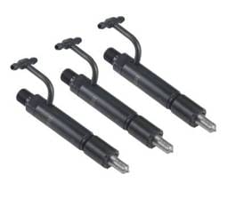 Fuel Injector Set Of 3 Compatible With Takeuchi Hitachi Zx27u-2 Zx30u-2 Zx35u-2 Komatsu 3D88e 3-Cyl