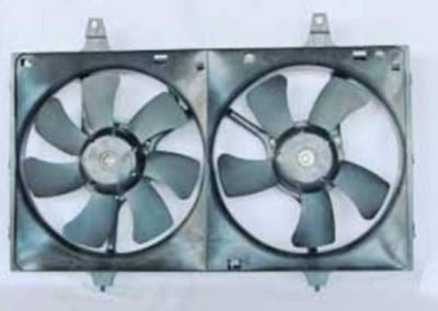 Dual Radiator And Condenser Fan Assembly Compatible With 1995-1999 Nissan Maxima 1995-1999 W/ Ca