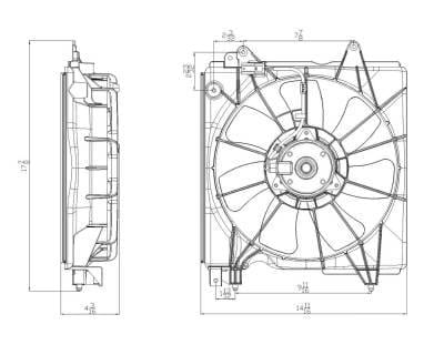 Dual Radiator And Condenser Fan Assembly Compatible With 2012-2013 Acura Honda Civic Hybrid OEM thumbnail 2
