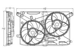 Dual Radiator And Condenser Fan Assembly Compatible With 1999-2018 Ford Fusion 2.0L 2.5L OEM 8C607