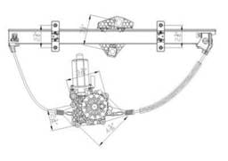 New Front Left Window Regulator Compatible With 95-00 Mercury Mystique Fo1350143 741-807 Wl41807