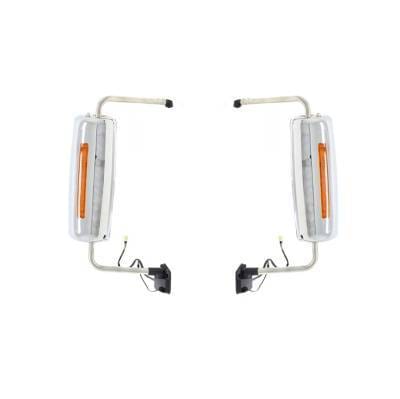New Chrome Door Mirror Pair Compatible With International Harvester Prostar 08-12 3618472C94 thumbnail 2