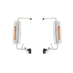 New Door Mirror Pair Compatible With International Harvester Prostar 13-17 Chrome 3604956C94