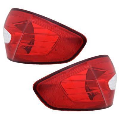 New Pair Of Outer Tail Lights Compatible With Ford Fiesta S Se Sel 2011-2013 By Part Numbers