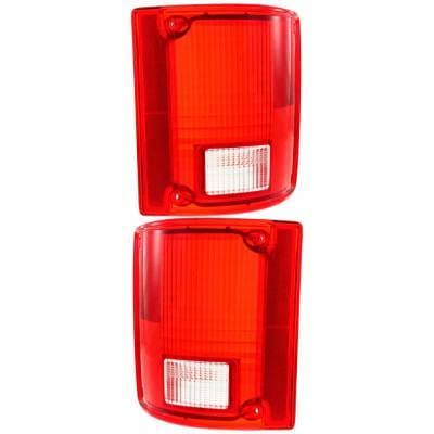 New Halogen Tail Light Pair Of Lens Compatible With Chevrolet C10 Custom Standard Cab Pickup 2 Door