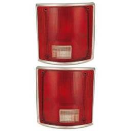 New Halogen Tail Light Pair Of Lens Compatible With Chevrolet C10 Scottsdale Standard Cab Pickup
