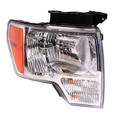 Composite Headlight Assembly Right Passenger Side Compatible With 2011-2014 Ford F-150 Halogen H13