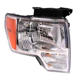 Halogen Headlight Assembly Right Passenger Side Compatible With 2011-2014 Ford F-150 H13 Composite