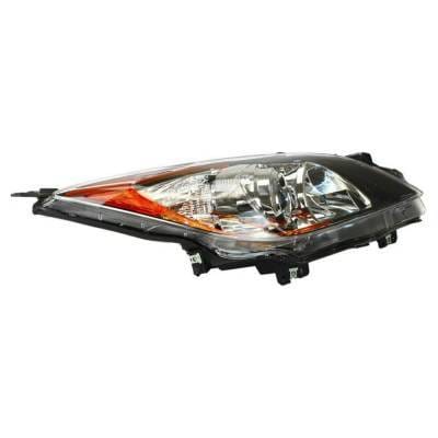 Halogen Headlight Assembly Right Passenger Side Compatible With 2012-2013 Mazda 3 Projector Black thumbnail 5
