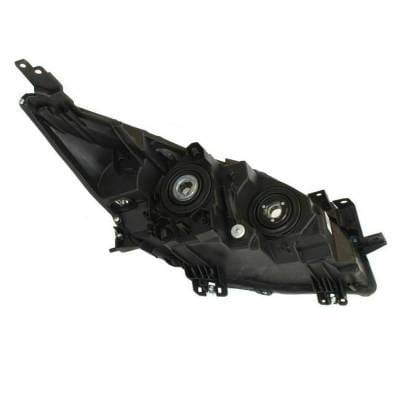 Halogen Headlight Assembly Left Driver Side Compatible With 2012-2013 Mazda 3 Projector Black thumbnail 3