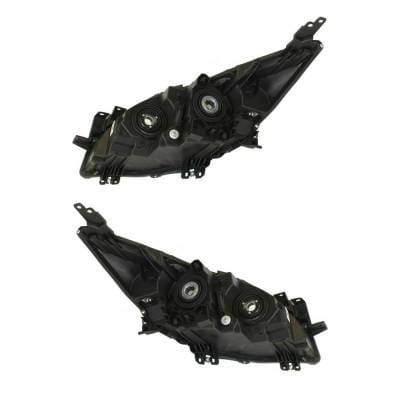 Headlamp Left Driver Side And Right Passenger Side Compatible With 2012-2013 Mazda 3 Halogen Black thumbnail 3