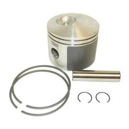 Forged Piston Kit .030 Over With Rings Compatible With 1997-2006 Johnson Evinrude V6 Ficht 150Hp