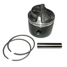 Piston Kit .010 Over With Rings Compatible With 1976-2005 Johnson Evinrude 2-Cylinder Crossflow