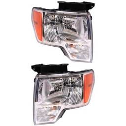 Composite Headlight Assembly Left Driver Side And Right Passenger Side Compatible With 2011-2014
