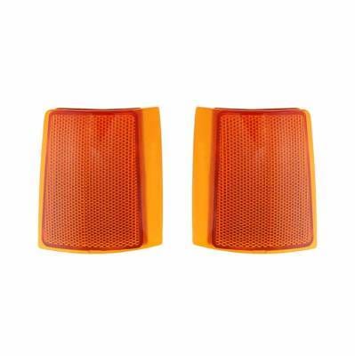 New Pair Of Side Marker Lights Compatible With Gmc K1500 K2500 Suburban Gm2551148 Gm2550148