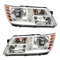 Headlight Assembly Left Driver Side And Right Passenger Side Compatible With 2009-2018 Dodge Journey