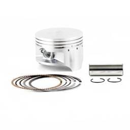 Piston Kit .50Mm Over 66.50Mm Bore Compatible With 1985-2014 Suzuki Lt-F250 Quadrunner Ozark Lt-Z250