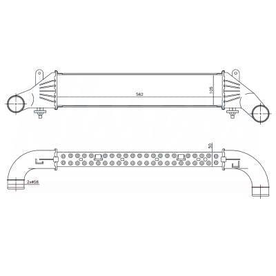 Intercooler Compatible With 1998-2004 Mercedes-Benz Slk230 Kompressor 2.3L L4 Supercharged thumbnail 9