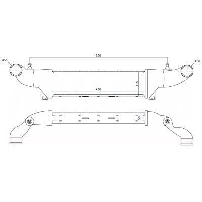 Intercooler Compatible With 1996-2000 Mercedes-Benz C230 Kompressor 2.3L L4 Supercharged A2025000600 thumbnail 9