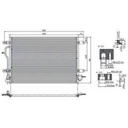 A/C Condenser Compatible With 2002-2005 Audi A4 Quattro Avant 1.8L 3.0L L4 V6 Turbo 8E0260403b