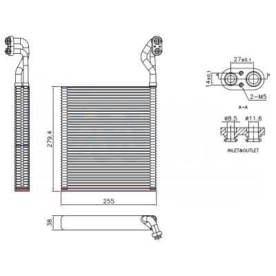 A/C Evaporator Core Compatible With 2012-2015 Honda Civic Si 2.4L L4 80211Tr0a02 Direct Fit OEM thumbnail 11