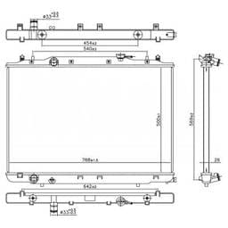 New Radiator Compatible With Honda Pilot Ex-L By Part Numbers 606314 190105J6a01