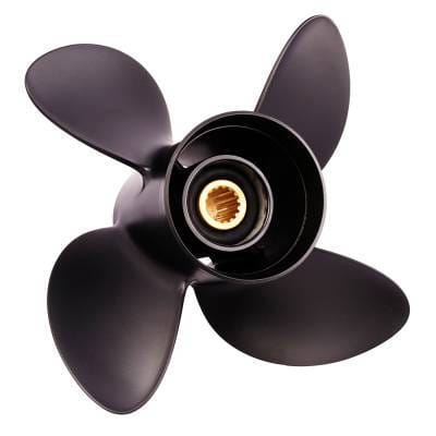 Aluminum 4-Blade Outboard Propeller 9.25 X 10 Pitch Compatible With 2001-2021 Yamaha T9.9 T8 High