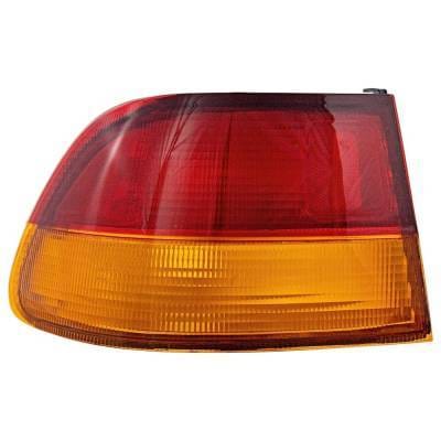 Left Outer Tail Light Assembly Compatible With 1996-1998 Civic Coupe 1.6L L4 Driver Side Body