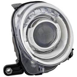 Headlight Compatible With 2012-2019 Fiat 500 1.4L I4 Left Driver Side Halogen Repf100186q 160Hp