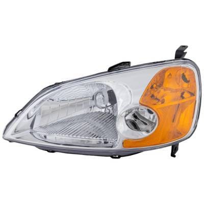Headlight Compatible With 2001-2003 Honda Civic 1.7L 2.0L I4 D17a1 D17a2 K20a3 Left Driver Side thumbnail 3