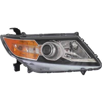 Headlight Compatible With 2014-2017 Honda Odyssey 3.5L V6 J35a7/J35z8 Right Passenger Side Halogen
