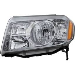 Headlight Compatible With 2009-2011 Honda Pilot 3.5L V6 J35z4/J35y4 Left Driver Side Halogen