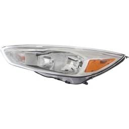 Headlight Compatible With 2015-2018 Ford Focus 2.0L 1.0L I4 Ti-Vct Ecoboost Left Driver Side Halogen