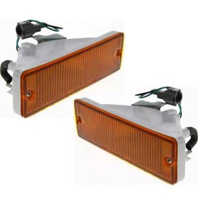 New Pair Of Front Parking Lights Compatible With Nissan D21 Base E Se Xe Extended Standard Cab thumbnail 5