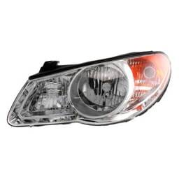 Headlight Assembly Left Driver Side Compatible With 2007-2009 Hyundai Elantra H11 Hb3 Clear Lens OEM
