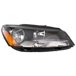 Headlight Assembly Right Passenger Side Compatible With 2012-2015 Volkswagen Passat Sedan H7 Clear