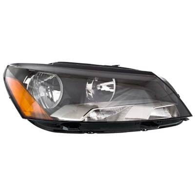Headlight Assembly Right Passenger Side Compatible With 2012-2015 Volkswagen Passat Sedan H7 Clear