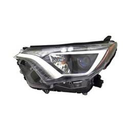 Headlight Assembly Left Driver Side Compatible With 2016-2017 Toyota Rav4 Le Rav4 Xle Halogen Clear