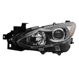Headlight Assembly Left Driver Side Compatible With 2014-2016 Mazda 3 Hatchback 3 Sedan Clear Lens