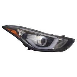 Headlight Assembly Right Passenger Side Compatible With 2014-2016 Hyundai Elantra - With Led Drl Led