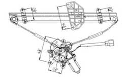 Window Regulator Compatible With 1997-2003 Mitsubishi Mr18 Mr20 Mirage 2001-1997 Sedan OEM Front